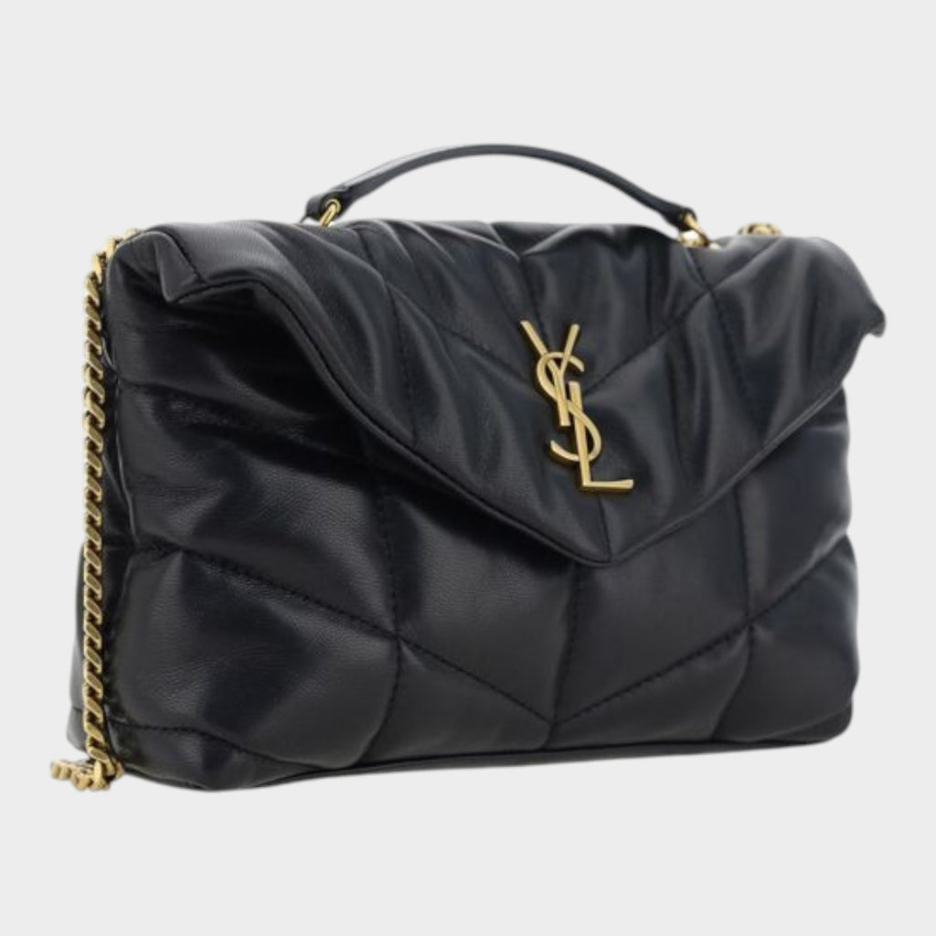 Saint Laurent Black Lamb Ovis Aries Shoulder Bag