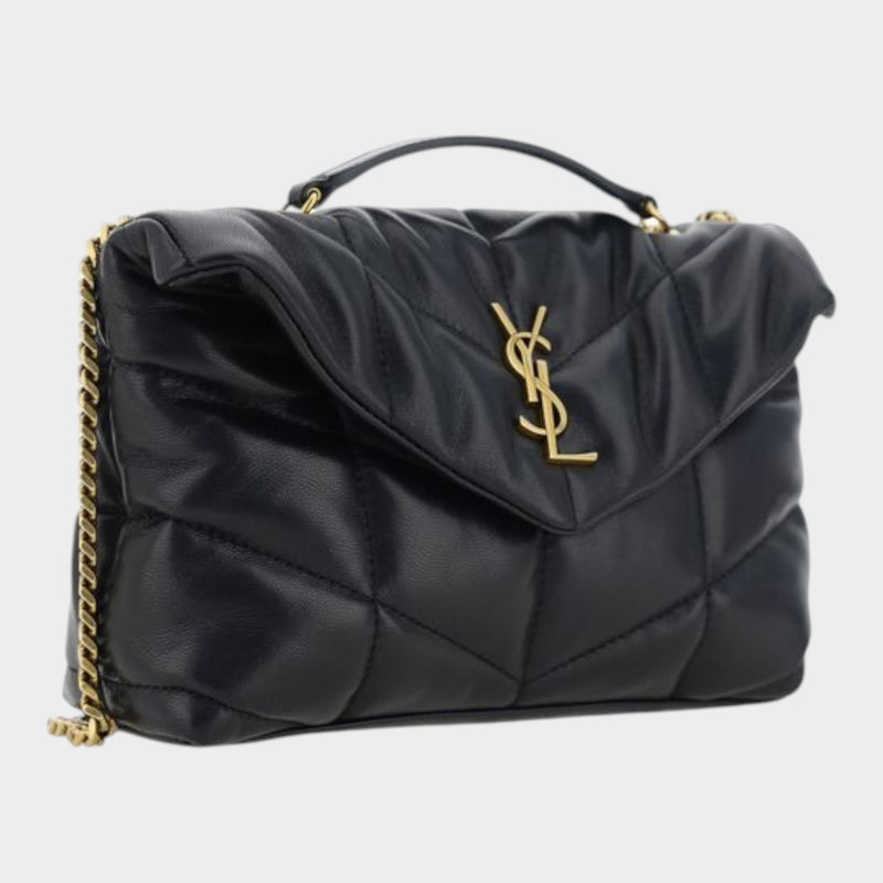 Saint Laurent Black Lamb Ovis Aries Shoulder Bag
