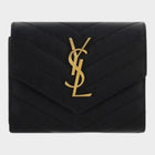 Saint Laurent Black Calf Leather Bos Taurus Wallet