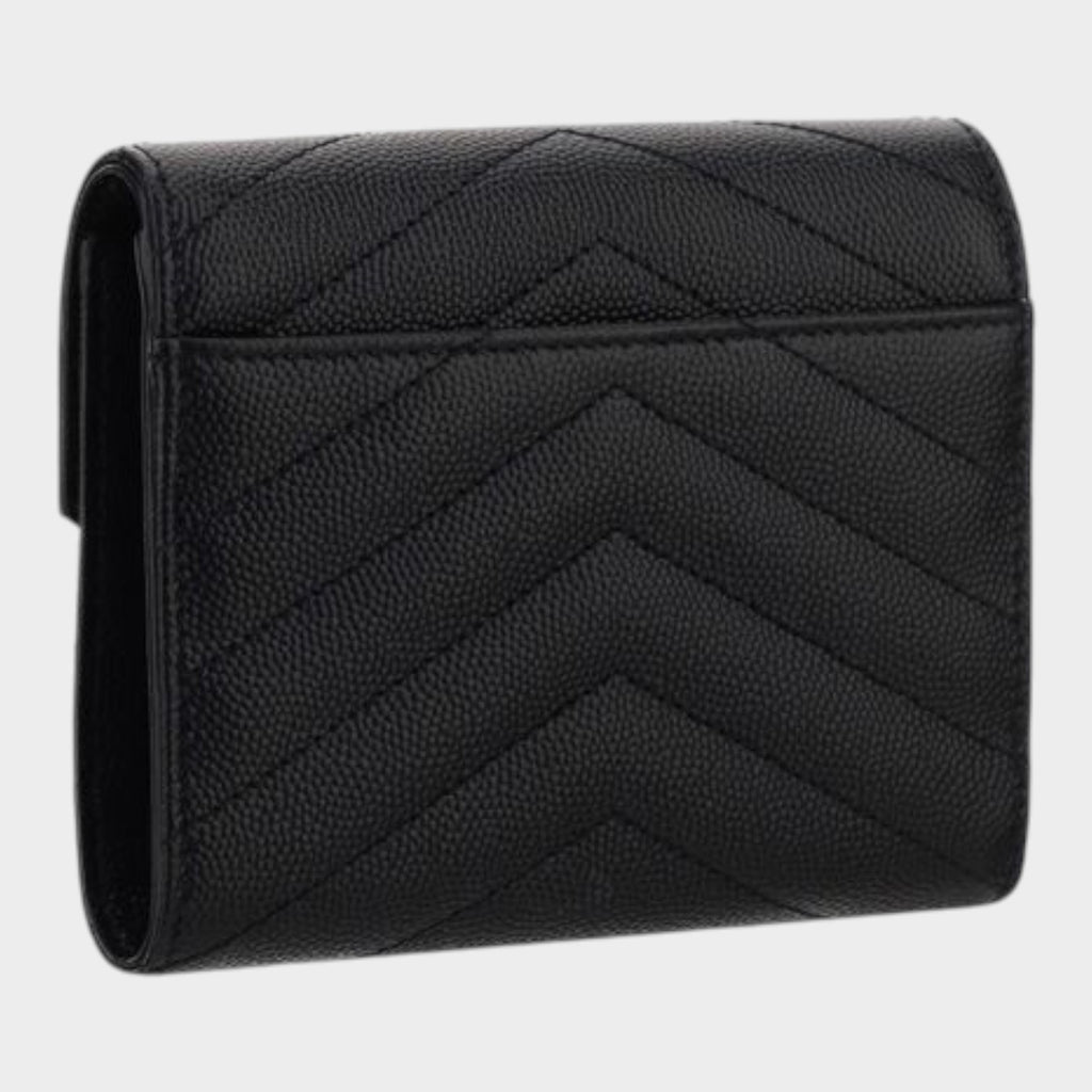 Saint Laurent Black Calf Leather Bos Taurus Wallet