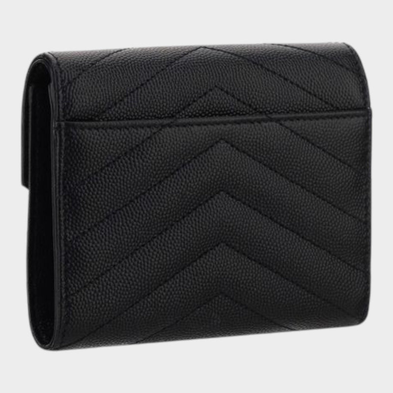 Saint Laurent Black Calf Leather Bos Taurus Wallet