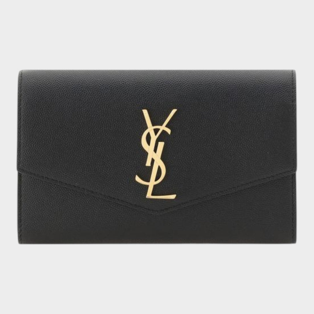 Saint Laurent Black Calf Leather Bos Taurus Wallet