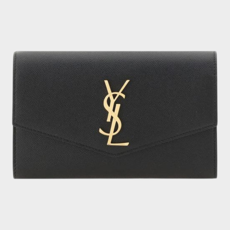 Saint Laurent Black Calf Leather Bos Taurus Wallet