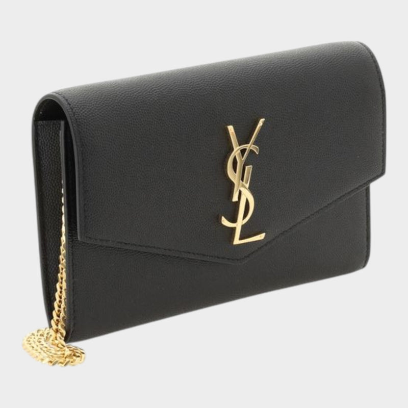 Saint Laurent Black Calf Leather Bos Taurus Wallet