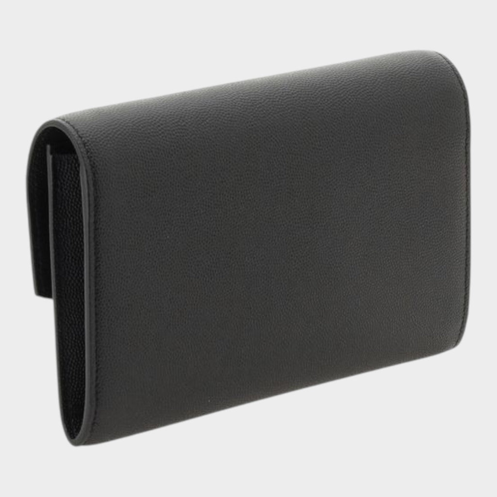 Saint Laurent Black Calf Leather Bos Taurus Wallet