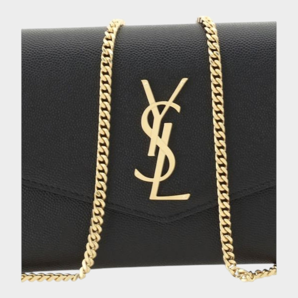 Saint Laurent Black Calf Leather Bos Taurus Wallet