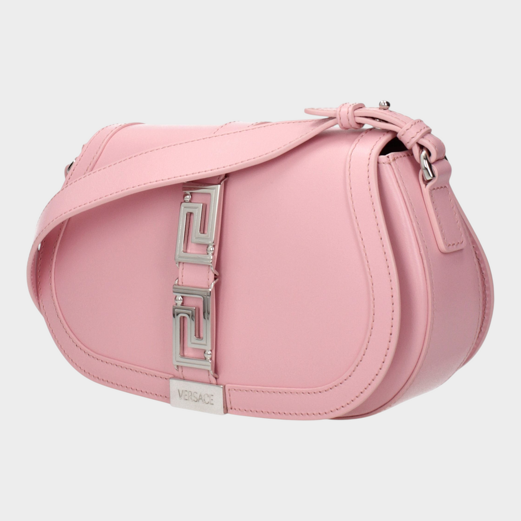 Versace Pink Leather Shoulder Bag