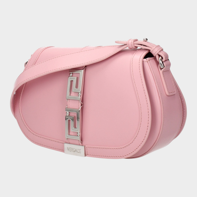 Versace Pink Leather Shoulder Bag