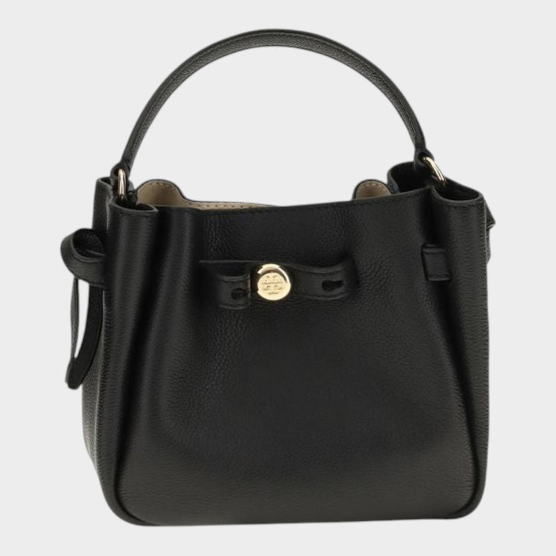 Tory Burch Black Calf Leather Bos Taurus Shoulder Bag