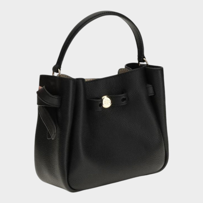 Tory Burch Black Calf Leather Bos Taurus Shoulder Bag