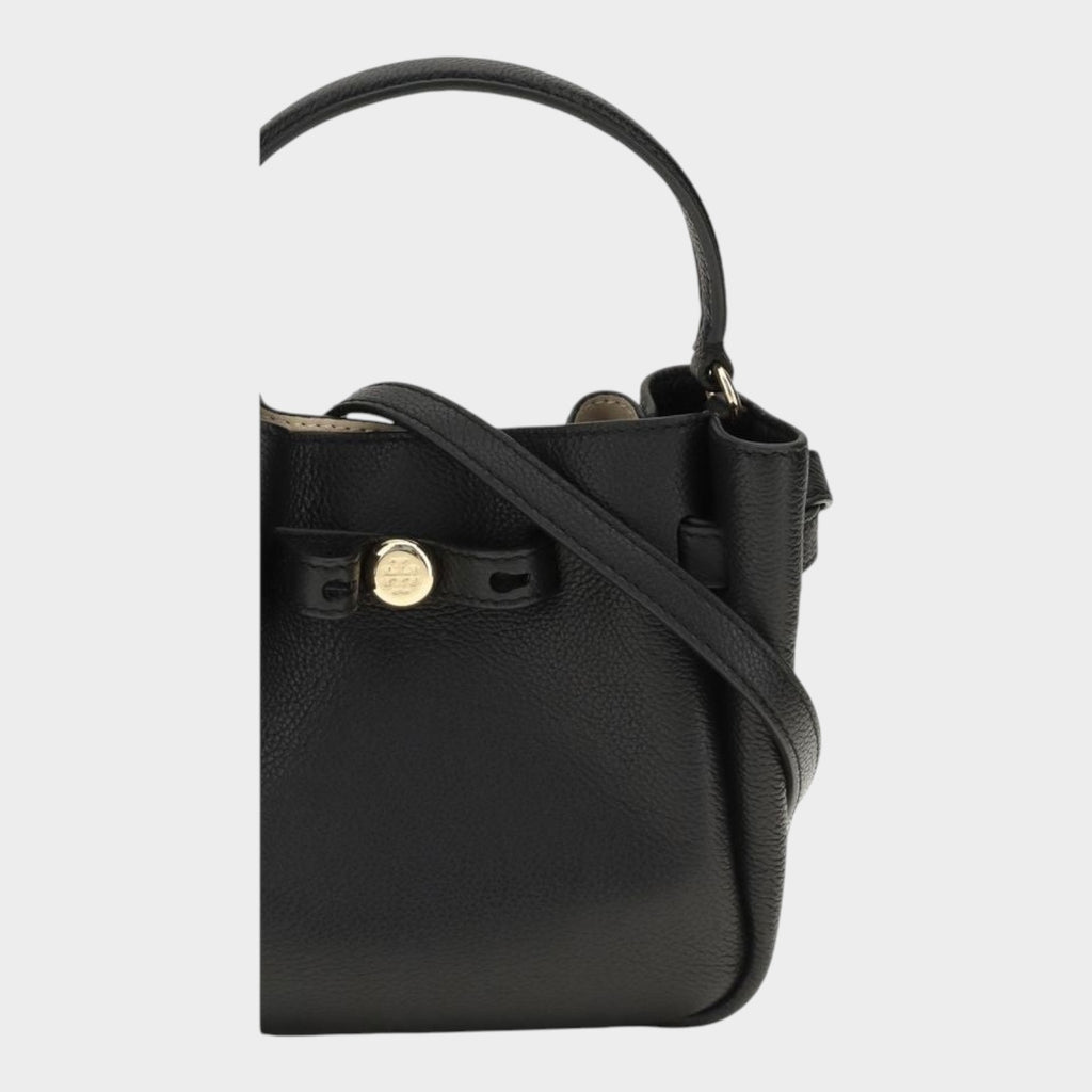 Tory Burch Black Calf Leather Bos Taurus Shoulder Bag