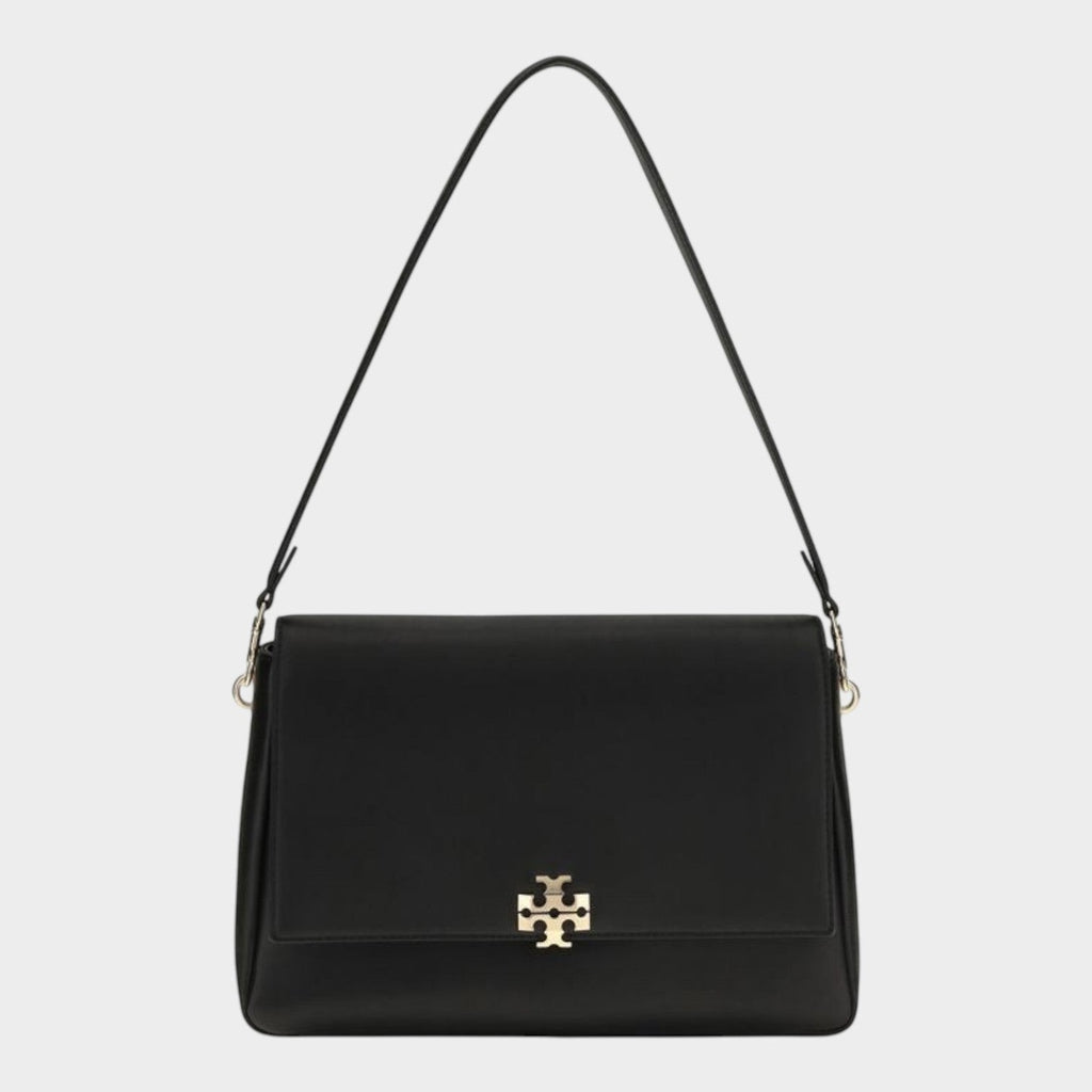 Tory Burch Black Calf Leather Bos Taurus Shoulder Bag