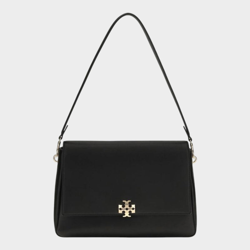 Tory Burch Black Calf Leather Bos Taurus Shoulder Bag