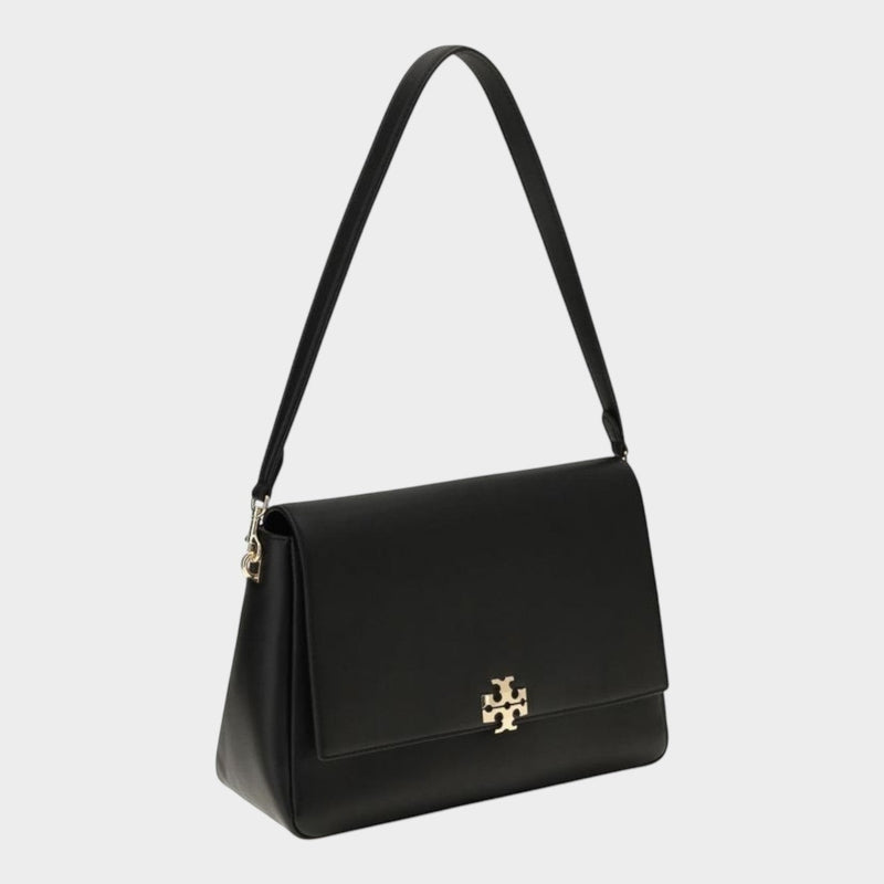 Tory Burch Black Calf Leather Bos Taurus Shoulder Bag