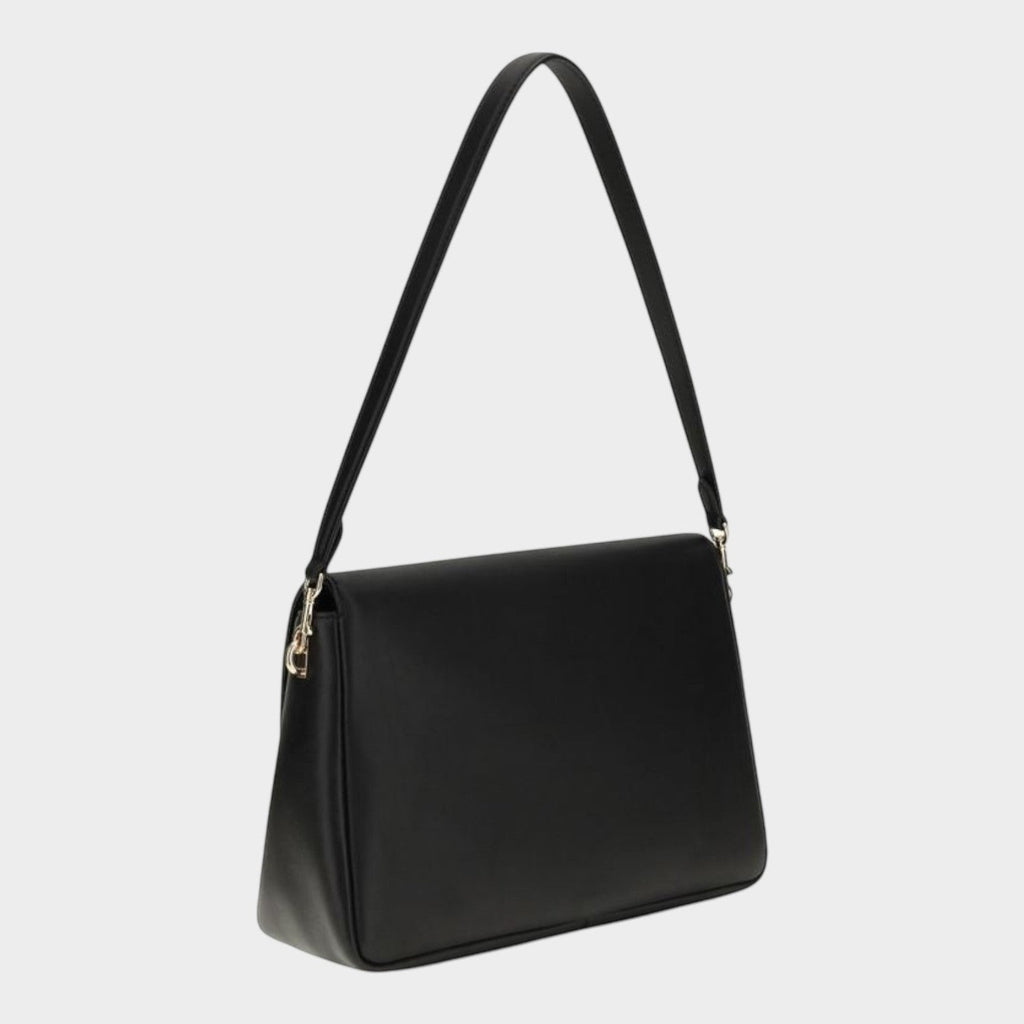 Tory Burch Black Calf Leather Bos Taurus Shoulder Bag