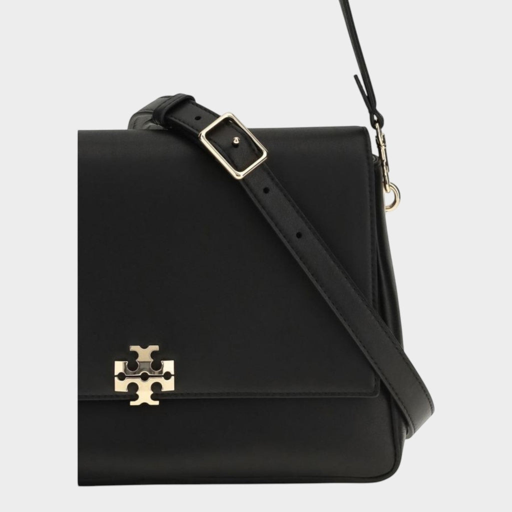 Tory Burch Black Calf Leather Bos Taurus Shoulder Bag