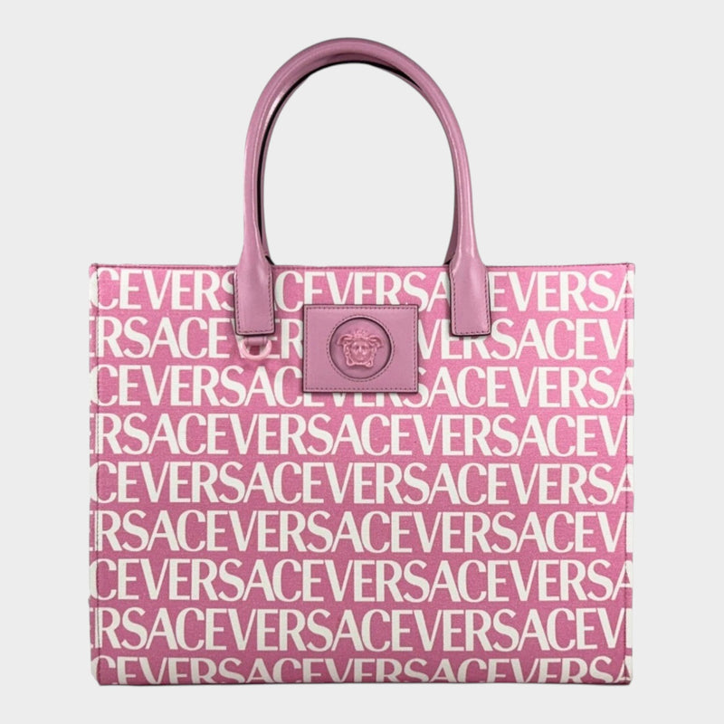 Versace Medusa Large Canvas Large Tote Bag Baby Pink