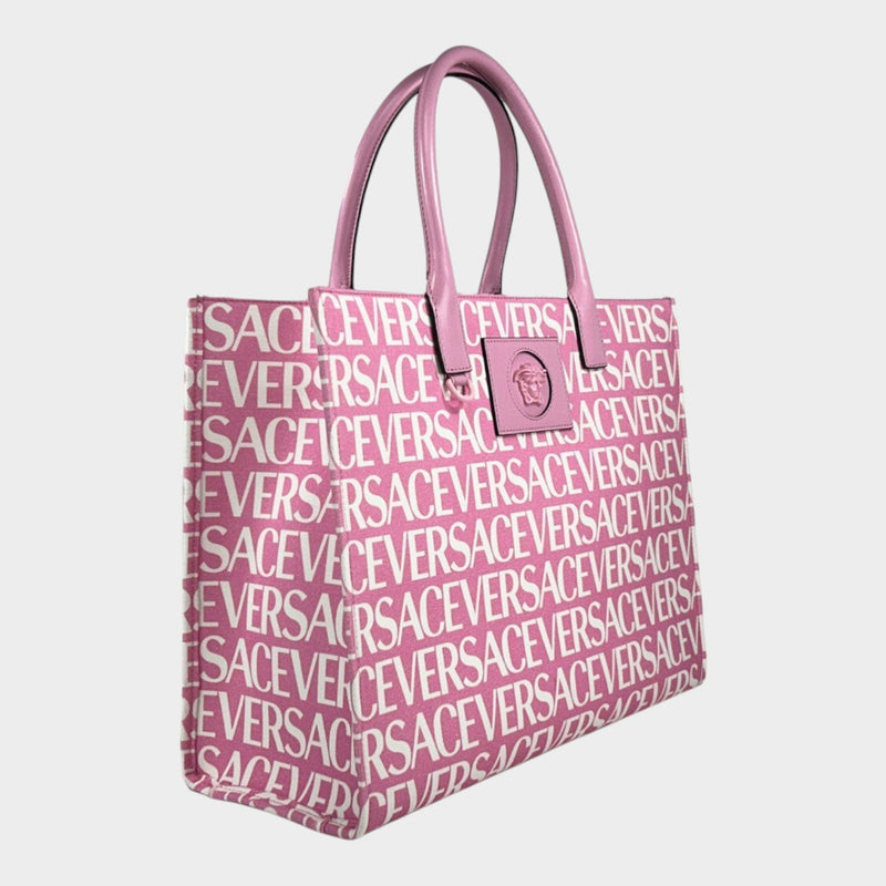 Versace Medusa Large Canvas Large Tote Bag Baby Pink