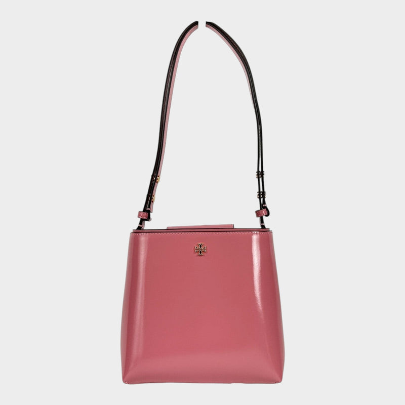Tory Burch Patent Emerson Small Bucket Bag Purse