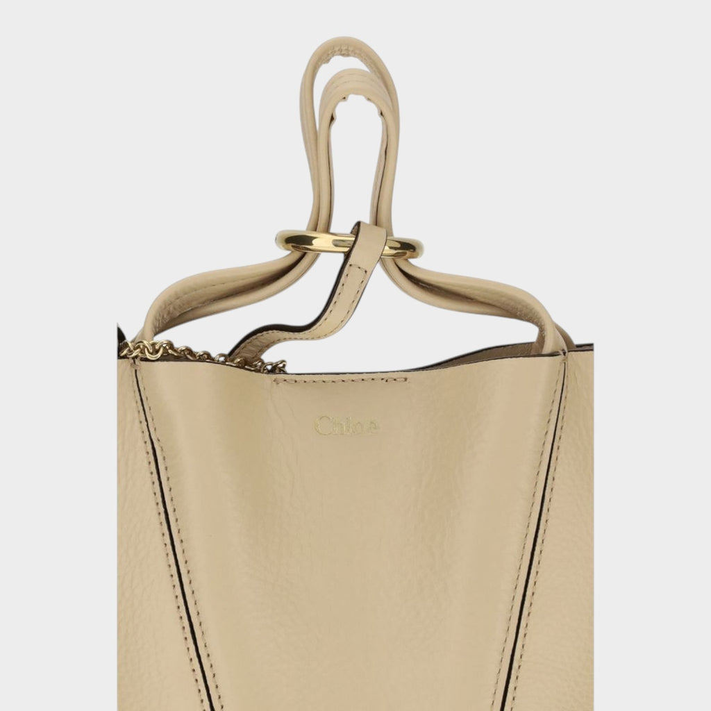 Chloé Spin Shoulder Bag in Beige
