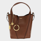 Chloé Spin Shoulder Bag in Dark Brown
