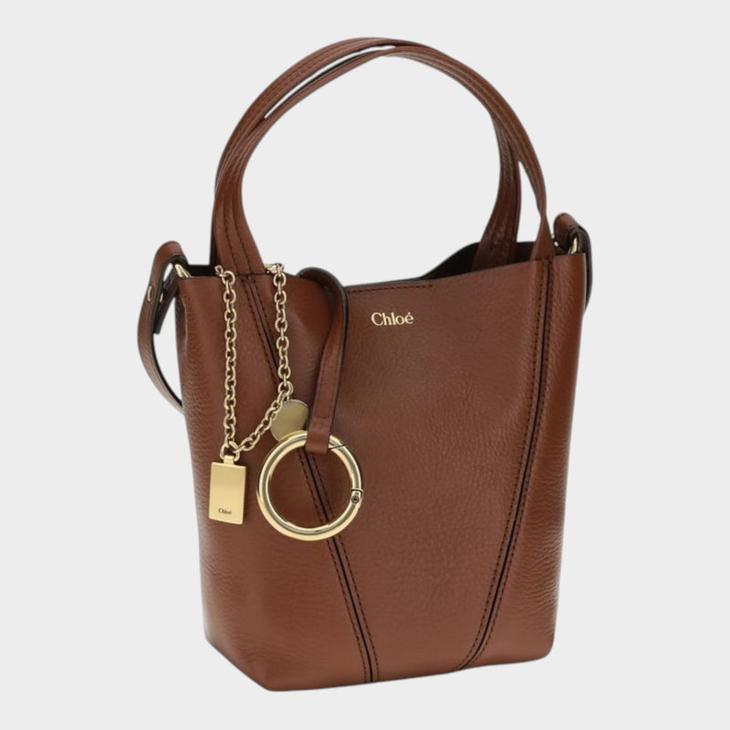 Chloé Spin Shoulder Bag in Dark Brown