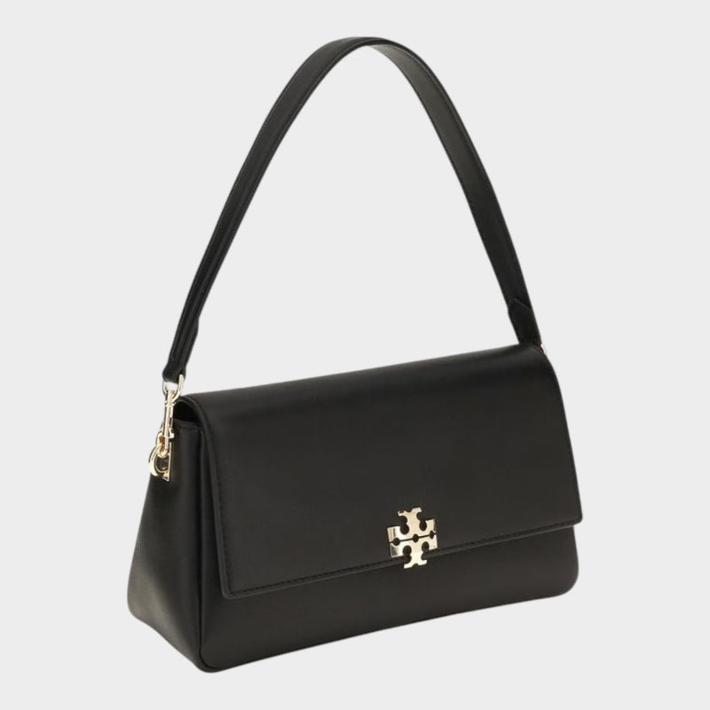Tory Burch Black Calf Leather Bos Taurus Shoulder Bag