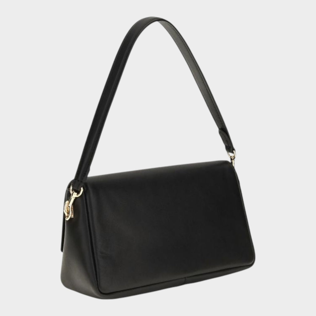 Tory Burch Black Calf Leather Bos Taurus Shoulder Bag