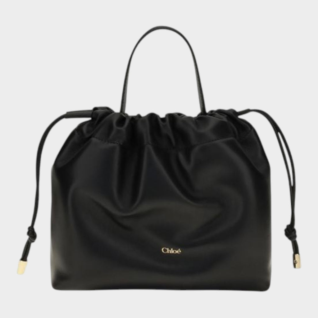 Chloé Icons Leather Chain Shoulder Bag in Black