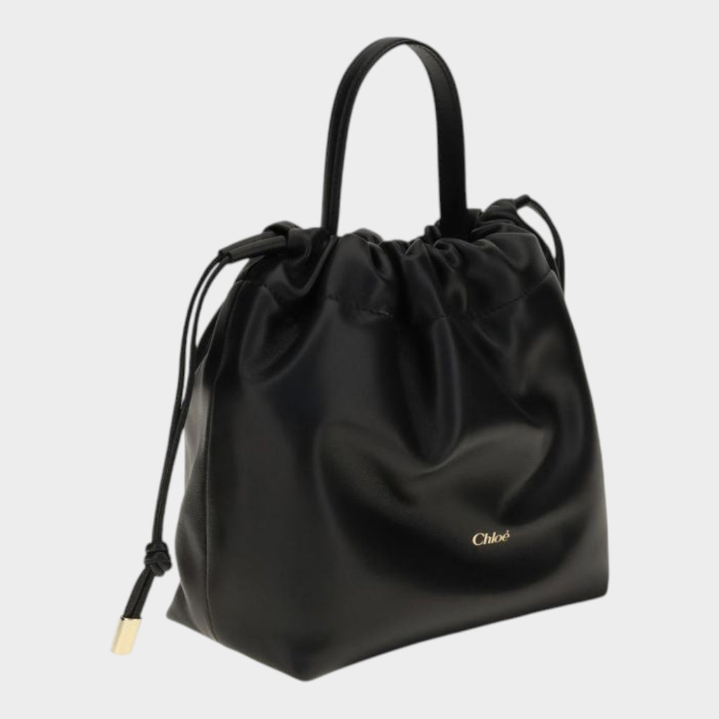 Chloé Icons Leather Chain Shoulder Bag in Black