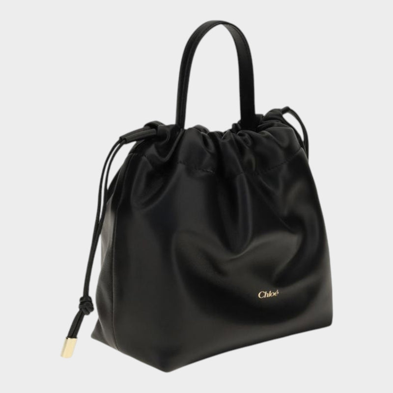Chloé Icons Leather Chain Shoulder Bag in Black