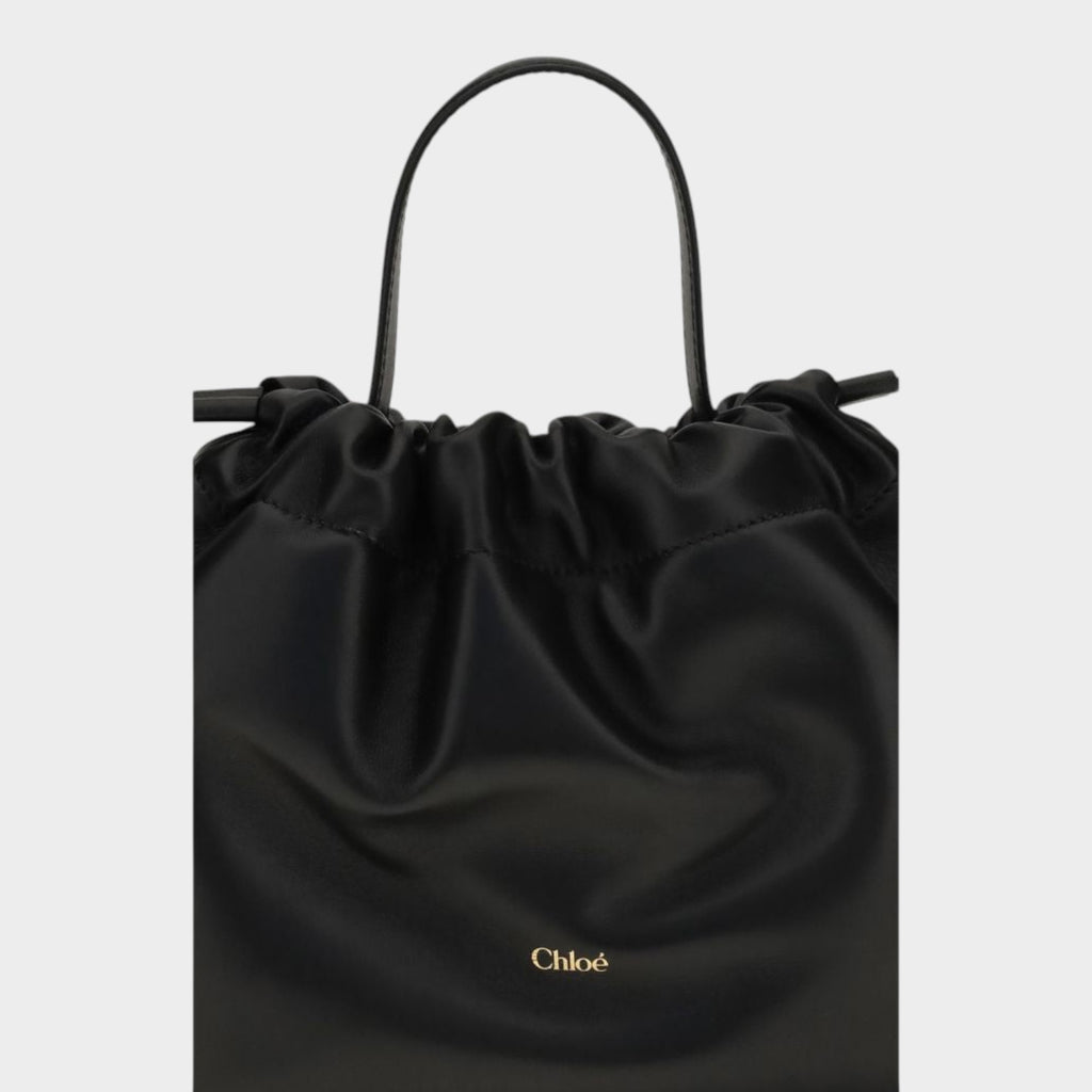 Chloé Icons Leather Chain Shoulder Bag in Black