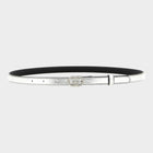 Gucci Silver Calfskin Thin Belt