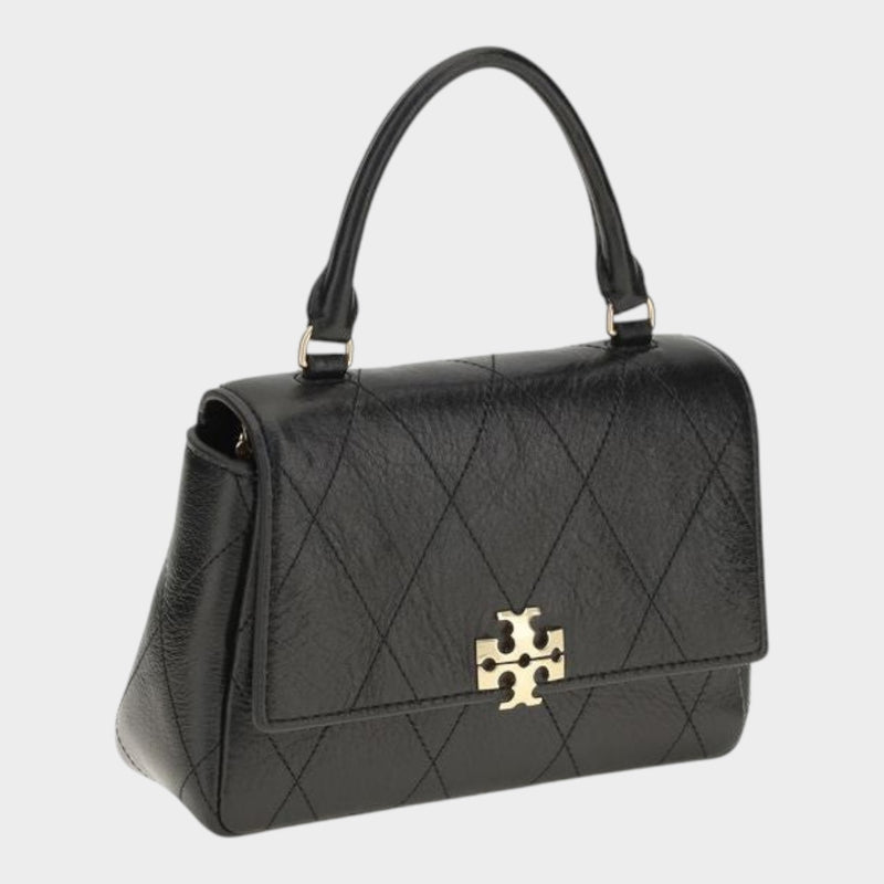 Tory Burch Black Calf Leather Bos Taurus Wallet