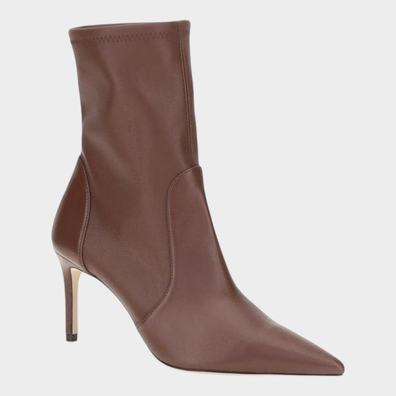 Stuart Weitzman Brown Calf Leather Bos Taurus Ankle Boots