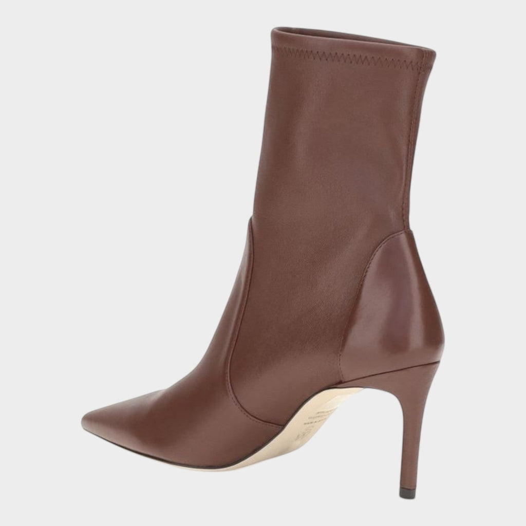 Stuart Weitzman Brown Calf Leather Bos Taurus Ankle Boots