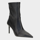 Stuart Weitzman Black Calf Leather Bos Taurus Ankle Boots