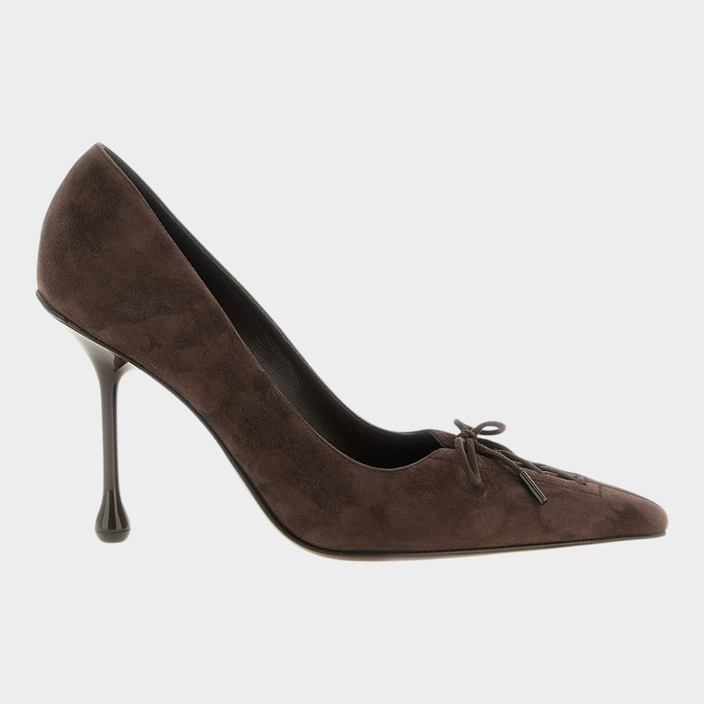 Jimmy Choo Brown Leather High Heel Pumps