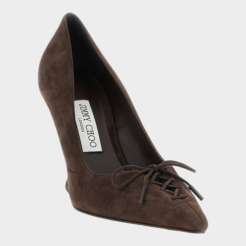 Jimmy Choo Brown Leather High Heel Pumps