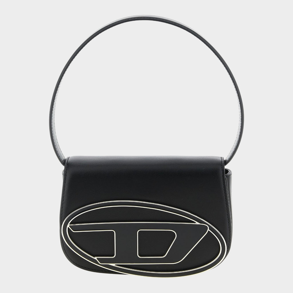 Diesel Black Cowhide Shoulder Bag