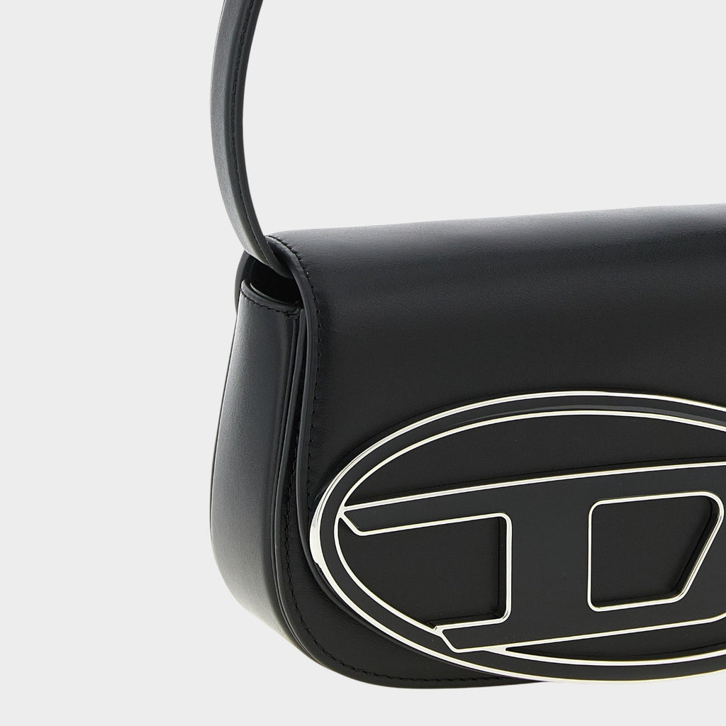 Diesel Black Cowhide Shoulder Bag