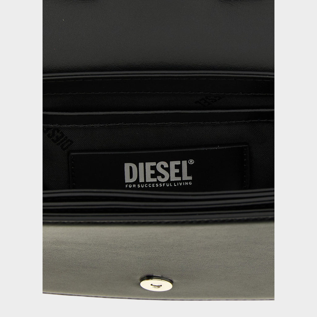 Diesel Black Cowhide Shoulder Bag