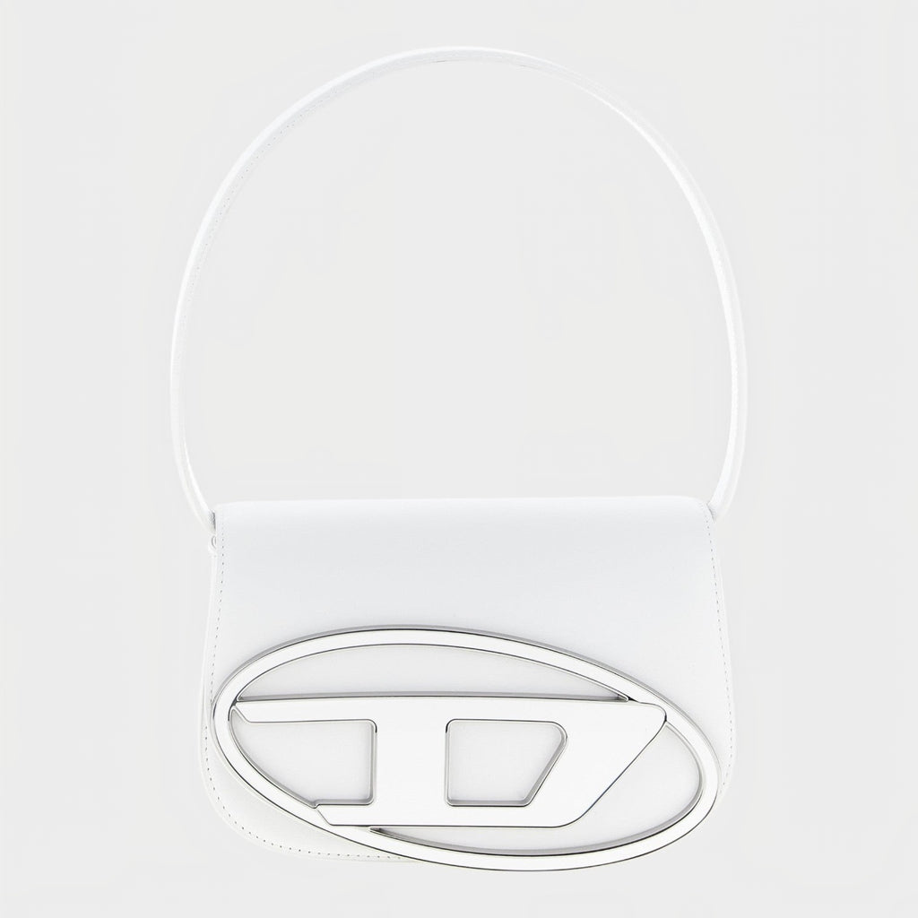 Diesel White Cowhide Shoulder Bag