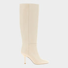 Stuart Weitzman White Lamb Leather Over The Knee