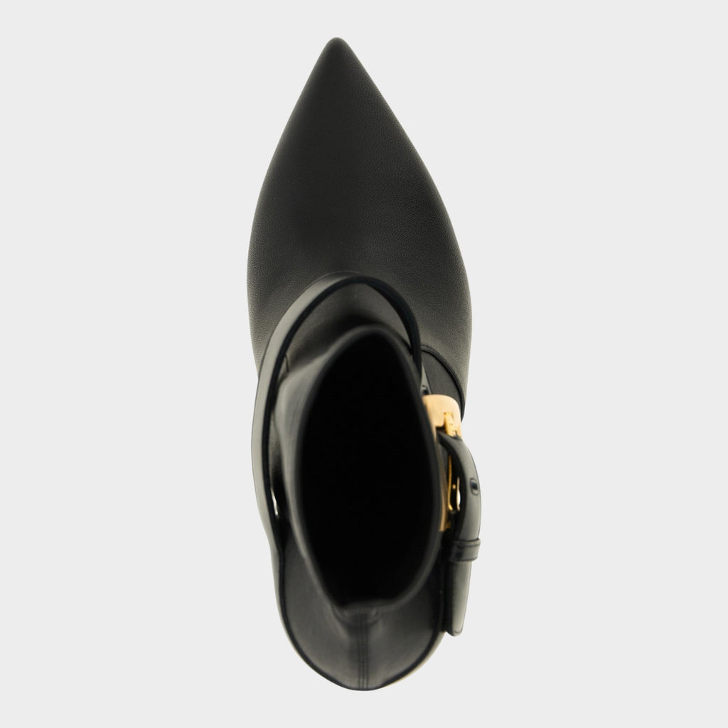 Balmain Black Lamb Leather Ankle Boots