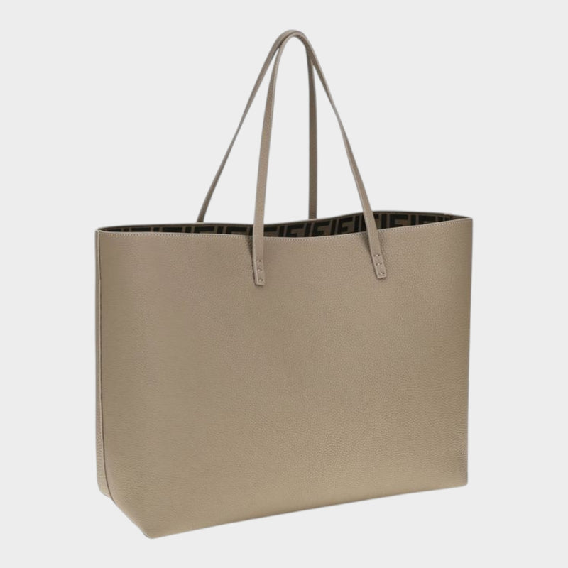 Fendi Beige Calf Leather Bos Taurus Shoulder Bag