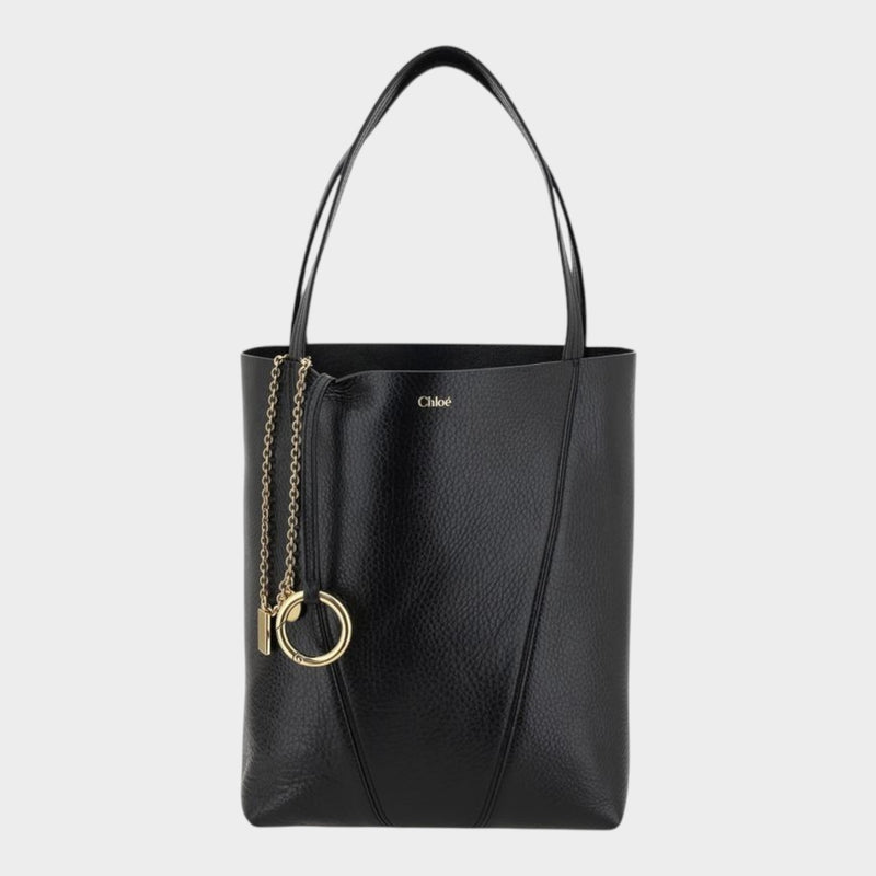 Chloé Spin Shoulder Bag in Black