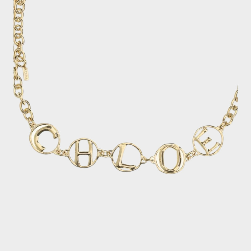 Chloé Script Jewel Gold Belt