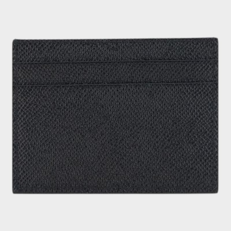 Esmire & Co Dolce & Gabbana black calf leather cardholder with textured finish and multiple card slots.