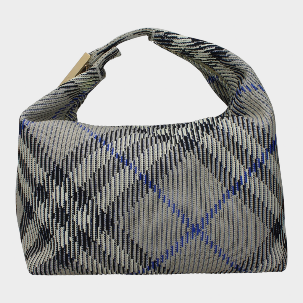 Esmire & Co Burberry medium handbag in green Lichen check pattern with gold-tone hardware and structured silhouette.